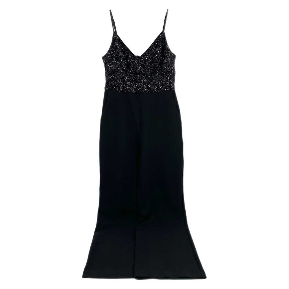 Eliza J Black Sequin Top Wide Leg Jumpsuit | Size 8